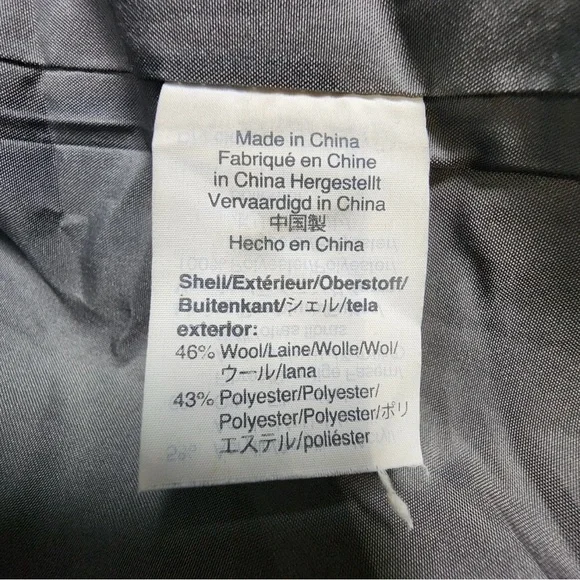 J. Crew Gray Wool Blend Stand-Collar Pea Coat - Picture 6 of 9